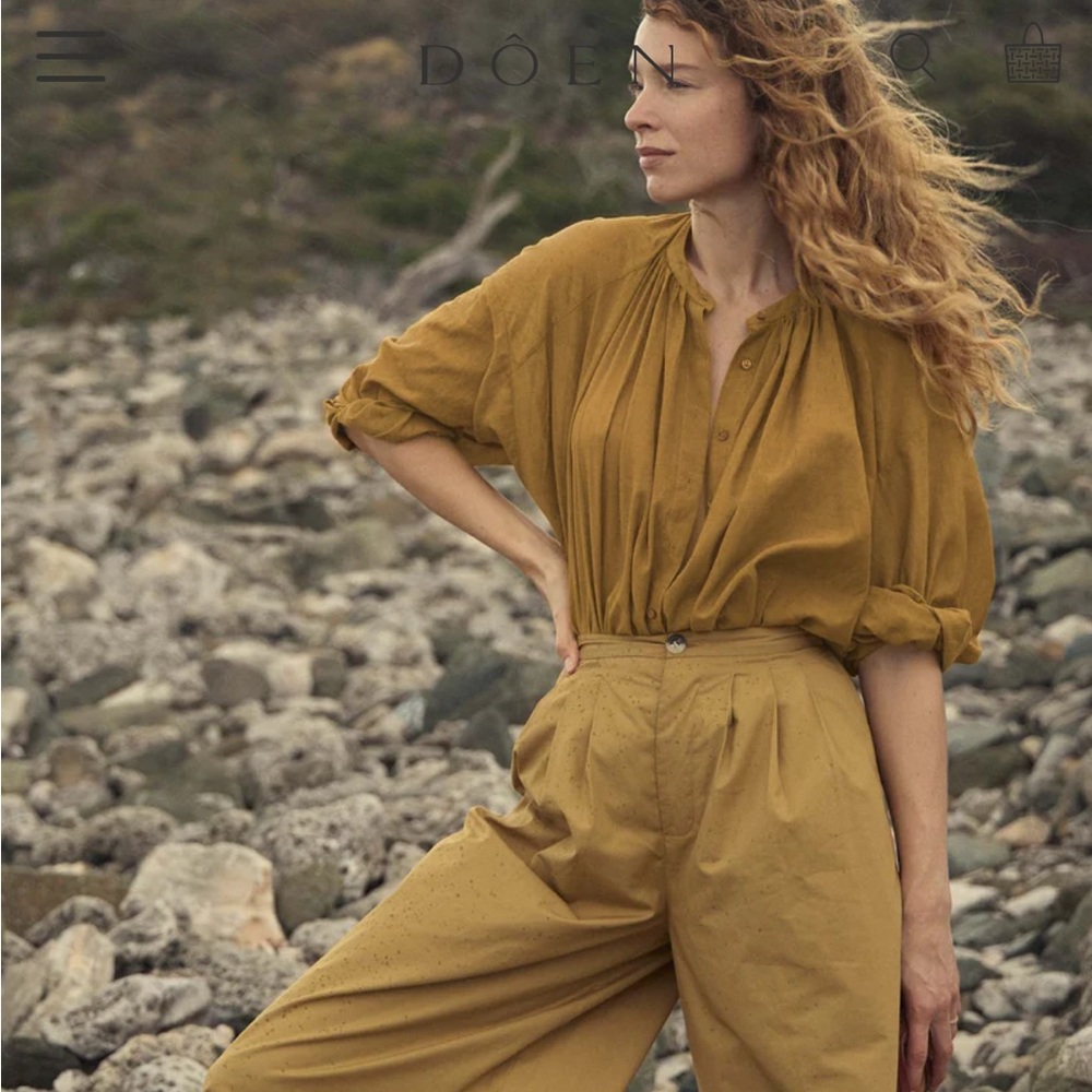 NWT Doen The Jane Blouse Golden Willow Size Small